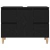 vidaXL F&uuml;rdőszobai mosd&oacute;szekr&eacute;ny Fekete t&ouml;lgy 80 x 33 x 60 cm Faanyag