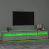 vidaXL betonszürke TV-szekrény LED-lámpákkal 240x35x40 cm