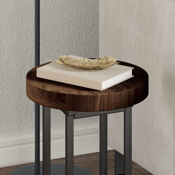 vidaXL Asztallap Vil&aacute;gos Barna &Oslash; 30 x 4 cm T&ouml;m&ouml;r T&ouml;lgyfa