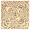 vidaXL Ter&uuml;leti szőnyeg Term&eacute;szetes &eacute;s Feh&eacute;r 120 x 120 cm Juta