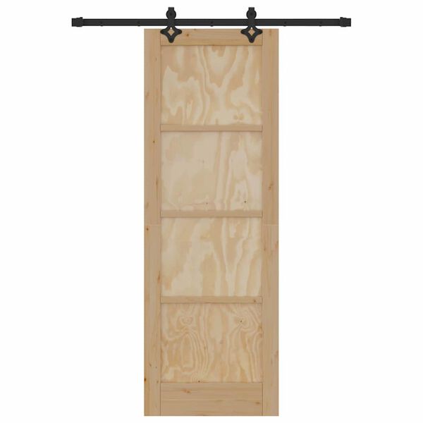 vidaXL Cs&uacute;sz&oacute; ajt&oacute; ORKDAL Barna 73,5 x 211 cm T&ouml;m&ouml;r fenyőfa