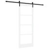 vidaXL Cs&uacute;sz&oacute; ajt&oacute; ORKDAL Feh&eacute;r 83 x 211 cm T&ouml;m&ouml;r fenyőfa &eacute;s &uuml;veg