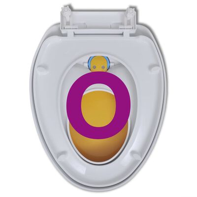vidaXL 2 db fehér és sárga műanyag WC ülőke lassan csukódó fedéllel