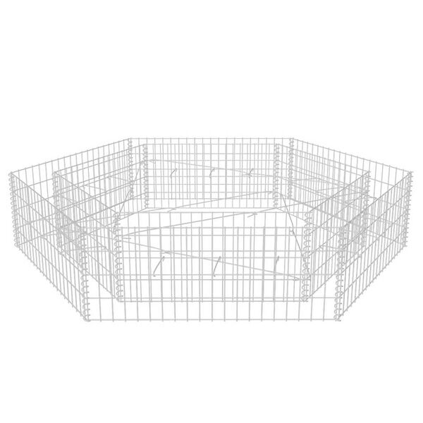 vidaXL hatsz&ouml;gletű gabion magas&aacute;gy&aacute;s 200 x 173 x 40 cm