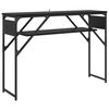 vidaXL Konzolasztal Fekete t&ouml;lgy Szerelt Fa 105x30x75cm