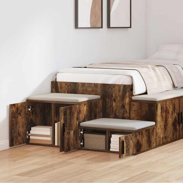 vidaXL Tárolószekrény Füstölt tölgy 108 x 41 x 40 cm Faanyag