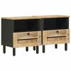 vidaXL &Eacute;jjeli asztal 2 db Term&eacute;szetes 40 x 33 x 46 cm T&ouml;m&ouml;r Mang&oacute;f&aacute;t