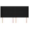 vidaXL fekete sz&ouml;vet fejt&aacute;mla sz&aacute;rnyakkal 183x16x118/128 cm