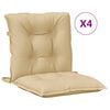 vidaXL 4db melange b&eacute;zs sz&ouml;vet alacsony h&aacute;tt&aacute;ml&aacute;s sz&eacute;kp&aacute;rna 100x50x7cm