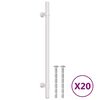vidaXL 20 db ez&uuml;st rozsdamentes ac&eacute;l szekr&eacute;nyfoganty&uacute; 192 mm