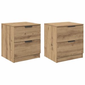 vidaXL &Eacute;jjeliszekr&eacute;ny 2 db Artisan t&ouml;lgy 45 x 39 x 50cm Szerelt Fa