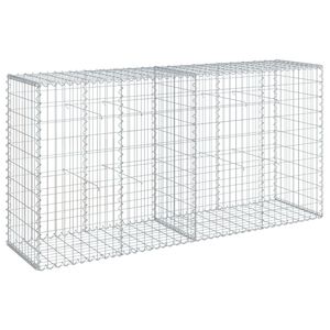 vidaXL horganyzott vas gabion kos&aacute;r fed&eacute;llel 200 x 50 x 100 cm