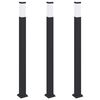 vidaXL 3 db oszlopl&aacute;mpa 110 cm fekete IP44