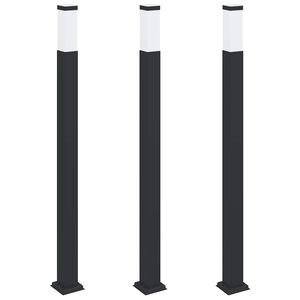 vidaXL 3 db oszlopl&aacute;mpa 110 cm fekete IP44