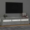 vidaXL betonszürke TV-szekrény LED lámpákkal 180x35x40 cm