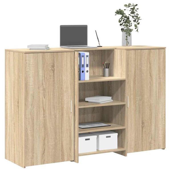 vidaXL recepci&oacute;s pult sonoma t&ouml;lgy 155x50x103,5 cm szerelt fa