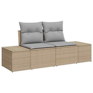 vidaXL Kerti kanap&eacute; p&aacute;rn&aacute;val B&eacute;zs 184 x 62 x 69 cm polirattan