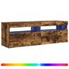 vidaXL f&uuml;st&ouml;s t&ouml;lgy sz&iacute;nű TV-szekr&eacute;ny LED-ekkel 120x35x40 cm