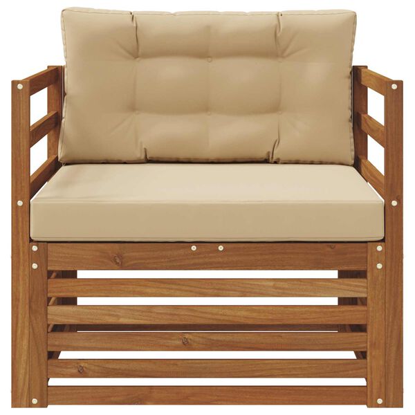 vidaXL K&uuml;lt&eacute;ri kanap&eacute; szett T&ouml;m&ouml;r ak&aacute;cfa &eacute;s poli&eacute;szter Term&eacute;szetes