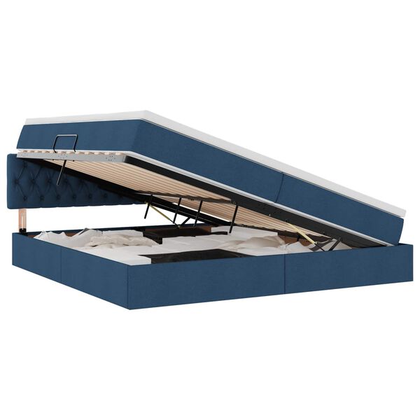 vidaXL &Aacute;gy t&aacute;rol&oacute;val &eacute;s matraccal matracmal K&eacute;k 200 x 200 cm Faanyag