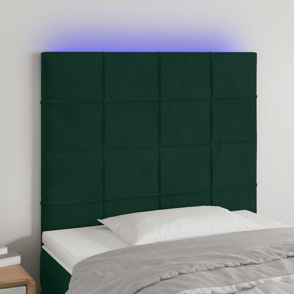vidaXL s&ouml;t&eacute;tz&ouml;ld b&aacute;rsony LED-es fejt&aacute;mla 80x5x118/128 cm