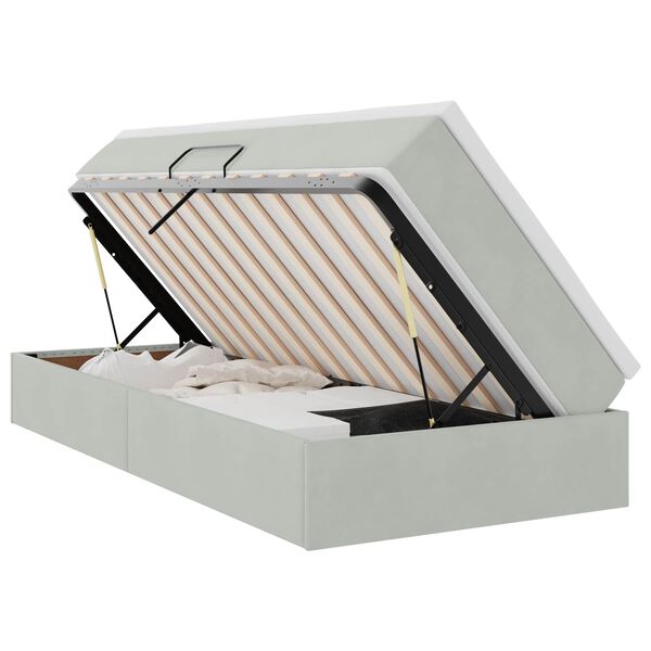 vidaXL &Aacute;gy t&aacute;rol&oacute;val &eacute;s matraccal Vil&aacute;gossz&uuml;rke 90 x 190 cm B&aacute;rsony