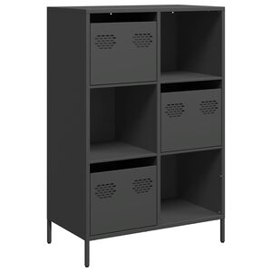 vidaXL fekete ac&eacute;l magasszekr&eacute;ny 68 x 39 x 103,5 cm