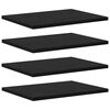 vidaXL Polcos k&ouml;nyvespolc 4 pcs Fekete 40 x 30 x 1,5 cm Faanyag