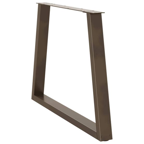 vidaXL 3 db V-alakú natúr acél étkezőasztal láb 90 x (72-73,3) cm acél
