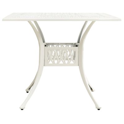 vidaXL fehér öntött alumínium kerti asztal 90 x 90 x 73 cm