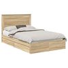 vidaXL T&aacute;rol&oacute;s &Aacute;gy fi&oacute;kkal Sonoma t&ouml;lgy 120 x 200 cm Szerelt Fa