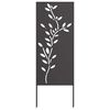 vidaXL Kertv&eacute;dő v&aacute;szon Fekete 50 x 140 cm Hidegen hengerelt ac&eacute;l