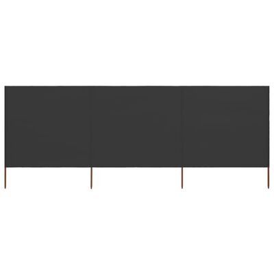 vidaXL 3 paneles antracitszürke szövet szélfogó 400 x 80 cm