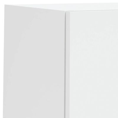 vidaXL 6 darab fehér szerelt fa fali TV-bútor LED-del