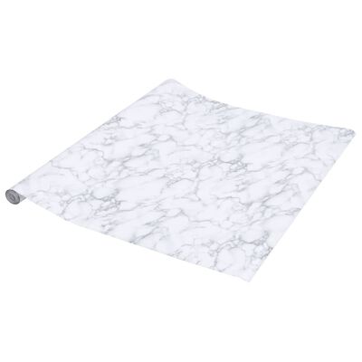 vidaXL öntapadós márványfehér PVC bútormatricák 90 x 500 cm