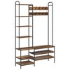 vidaXL Kab&aacute;t&aacute;llv&aacute;ny cipőpaddal Antik Fa 120,5 x 34 x 190 cm Szerelt Fa