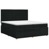vidaXL Boxspring &aacute;gy matraccal fejt&aacute;ml&aacute;val Fekete 200 x 200 cm Sz&ouml;vet