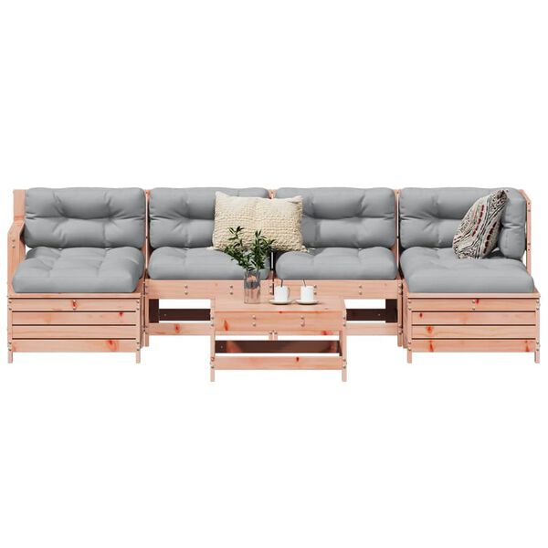 vidaXL 7 részes tömör duglászfenyő kerti kanapészett