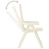 vidaXL 2 db fehér dönthető műanyag kerti szék