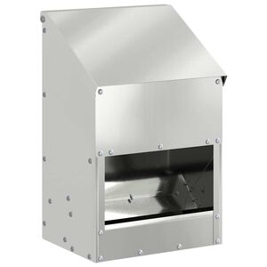 vidaXL Csirke etető Ez&uuml;st 21 x 16 x 33 cm 3 kg Horganyzott Ac&eacute;l