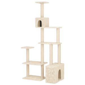 vidaXL Macskafa kap&aacute;l&oacute;z&oacute; rudakkal Kr&eacute;msz&iacute;nű 177,5 cm