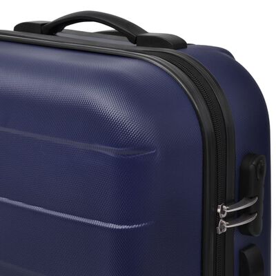 vidaXL 3 darabos kék húzható kemény bőrönd szett 45,5/55/66 cm
