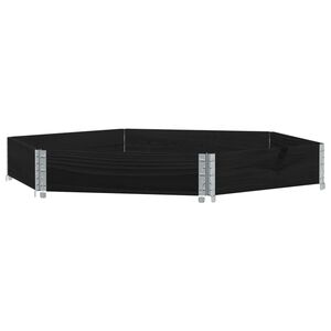 vidaXL fekete t&ouml;m&ouml;r fenyőfa hatsz&ouml;gű magas&aacute;gy&aacute;s 160 x 160 cm