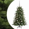 vidaXL Műkar&aacute;csonyfa g&ouml;mbbel 120 cm 150 LED Meleg feh&eacute;r PVC &eacute;s f&eacute;m