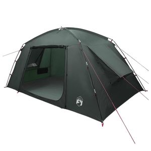 vidaXL Kabin s&aacute;tor tetővel Katonai z&ouml;ld 400 x 210 x 180 cm Poli&eacute;szter