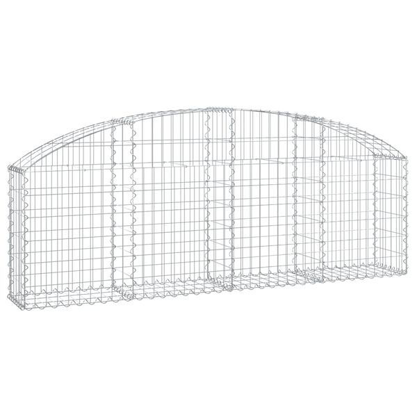 vidaXL íves horganyzott vas gabion kosár 200x30x60/80 cm
