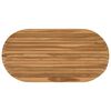 vidaXL Asztallap 110 x 55 x 3,5 cm Ov&aacute;lis T&ouml;m&ouml;r Teakfa Term&eacute;szetes