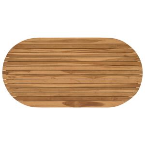vidaXL Asztallap 110 x 55 x 3,5 cm Ov&aacute;lis T&ouml;m&ouml;r Teakfa Term&eacute;szetes