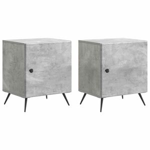 vidaXL &Eacute;jjeliszekr&eacute;ny 2 db Betonsz&uuml;rke 43 x 34,5 x 50 cm Szerelt Fa