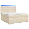 vidaXL Boxspring &aacute;gy matraccal Kr&eacute;msz&iacute;nű 200 x 200 cm Sz&ouml;vet